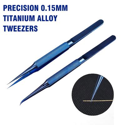 Precision 0.15mm Titanium Alloy Tweezers For Phone Motherboard Jump Line Repair Tool Hand Tool Corrosion Resistant New 2025