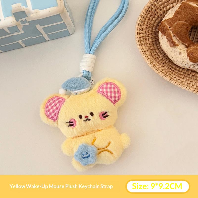 [HS]1Pc Cute Plush Mouse Doll Pendant Cartoon Stuffed Doll Toy Backpack Bag Pendant Car Key Chains For Women Girls Gift Bag Charm