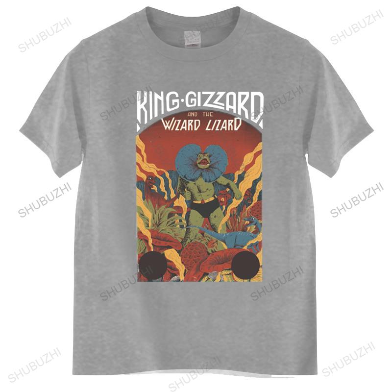 Tričko Unisex bavlněné topy New king gizzard and the lizard wizard BÍLÉ Unisex's T-Shirt Černé Unisex tričko euro vel.