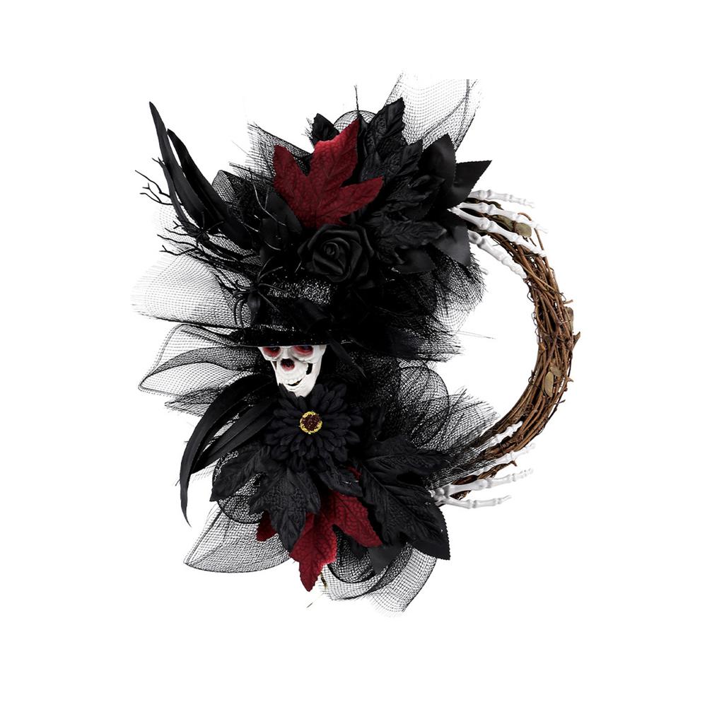 Halloween Hat Wreath Simulation Dead Branches Vine Ring Door Hanging Party Decorations