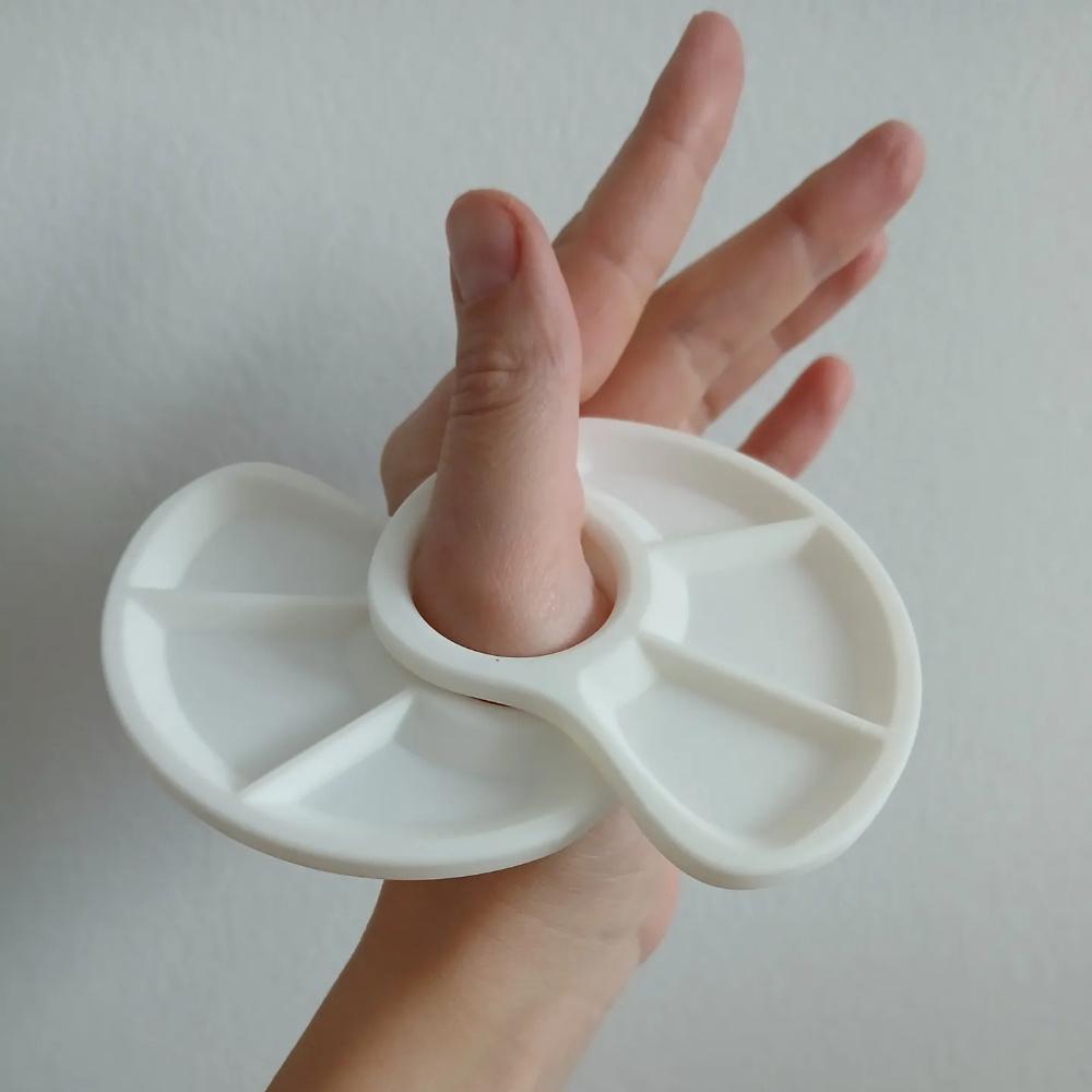 1er-Pack Langlebige Kunststoff-Daumenpalette - Kratzfeste Glatte Oberfläche, Ergonomisches Design für Künstler