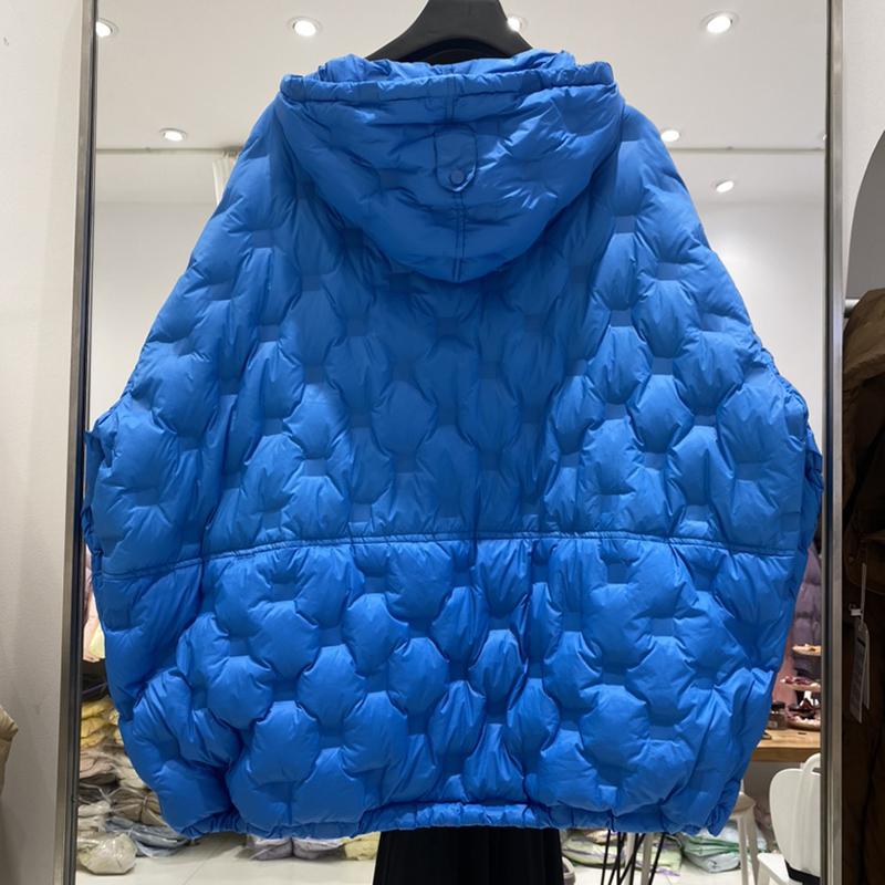 Herbst Winter Kapuzen Steppjacke Übergroße Parkas Daunenmantel Langarm Warmes Oberbekleidungsstück