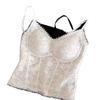 French lace beauty back sling vest women's inner with chest pad women's summer thin can be worn outside bottoming top