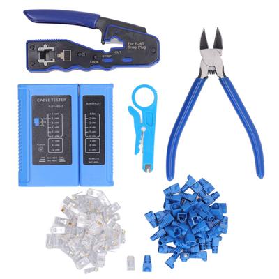 RJ45 Crimp Tool Kit 8P8C Modular Connectors Wire Stripper Pliers Multifunctional Crimping Tool for