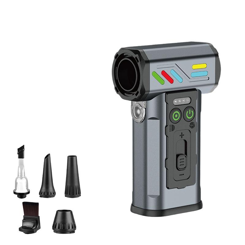 

Turbo Jet Blower 130000RPM Car Cleaning Tool with Long Nozzles Electric Air Blower Car Vacuum Cleaner Turbo Jet Fan f034-1 сірий