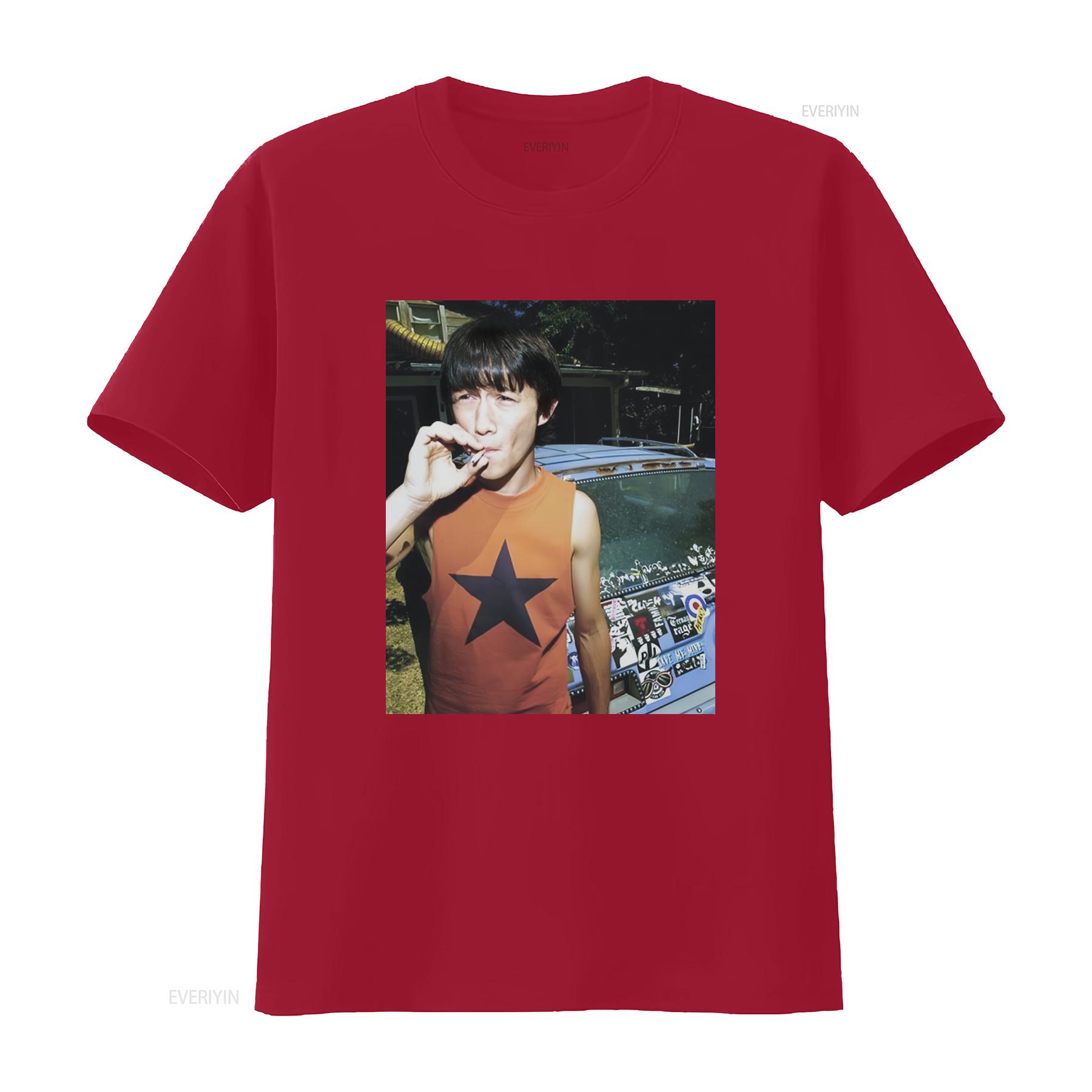 

2003 Joseph Gordon Levitt on Mysterious Skin Set Orange T Shirt with Star Print vintage Washed Soft Comfortable streetwear S