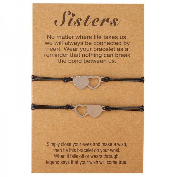 2pcs/set Minimalist Sun Moon Charm Couple Bracelet Friendship Jewelry Gift Handmade Adjustable Braided Rope Bracelets Wholesale