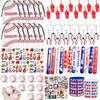 134 PCS Baseball Party Favors, 12 Set Goodie Bag, Mini Stress Balls, Baseball Stickers, Rubber Bracelets, Keychain, Tattoo Stickers, Slap Bracelets,