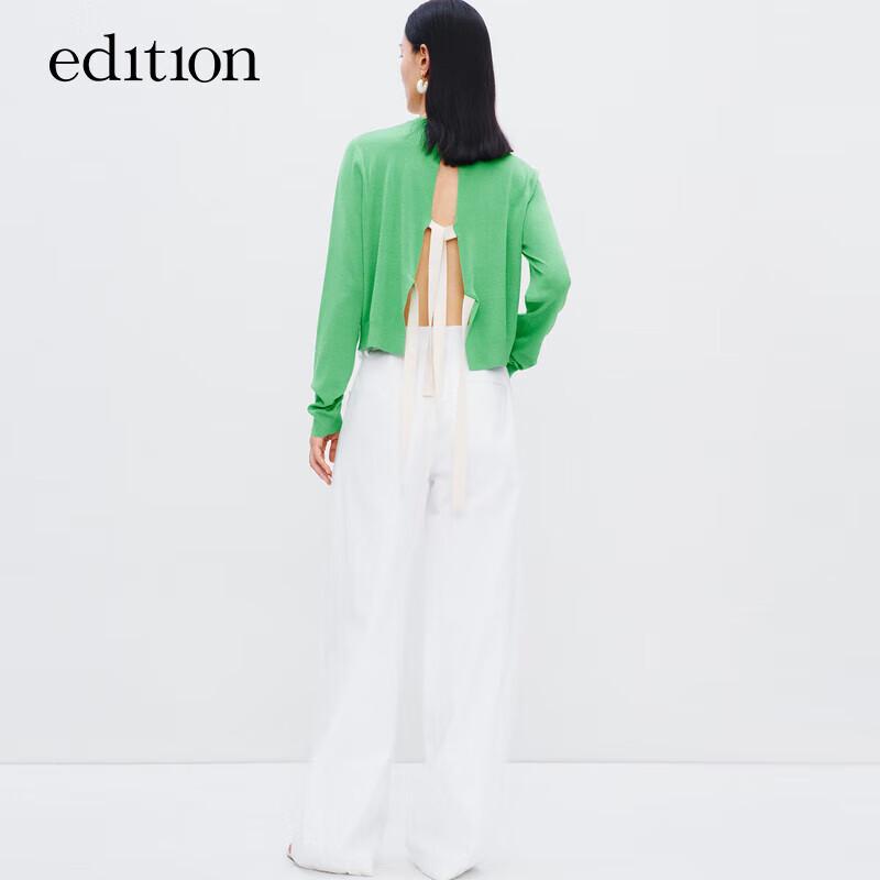 Women's Backless Tie-Back Knit Cardigan