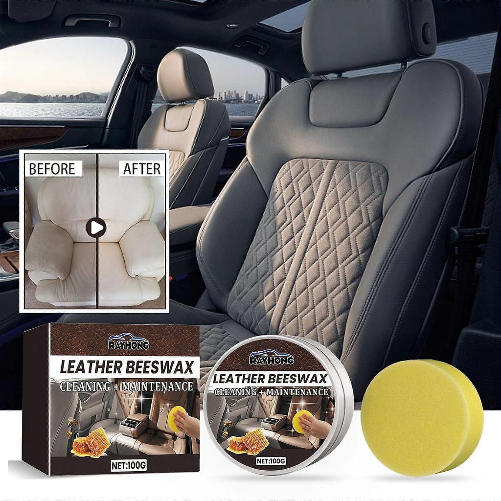 Limited time!!Rayhong Car Leather Care Cream Seat Sofa Damaged Leather Maintenance Car Cleaning Renovation Repair Paste