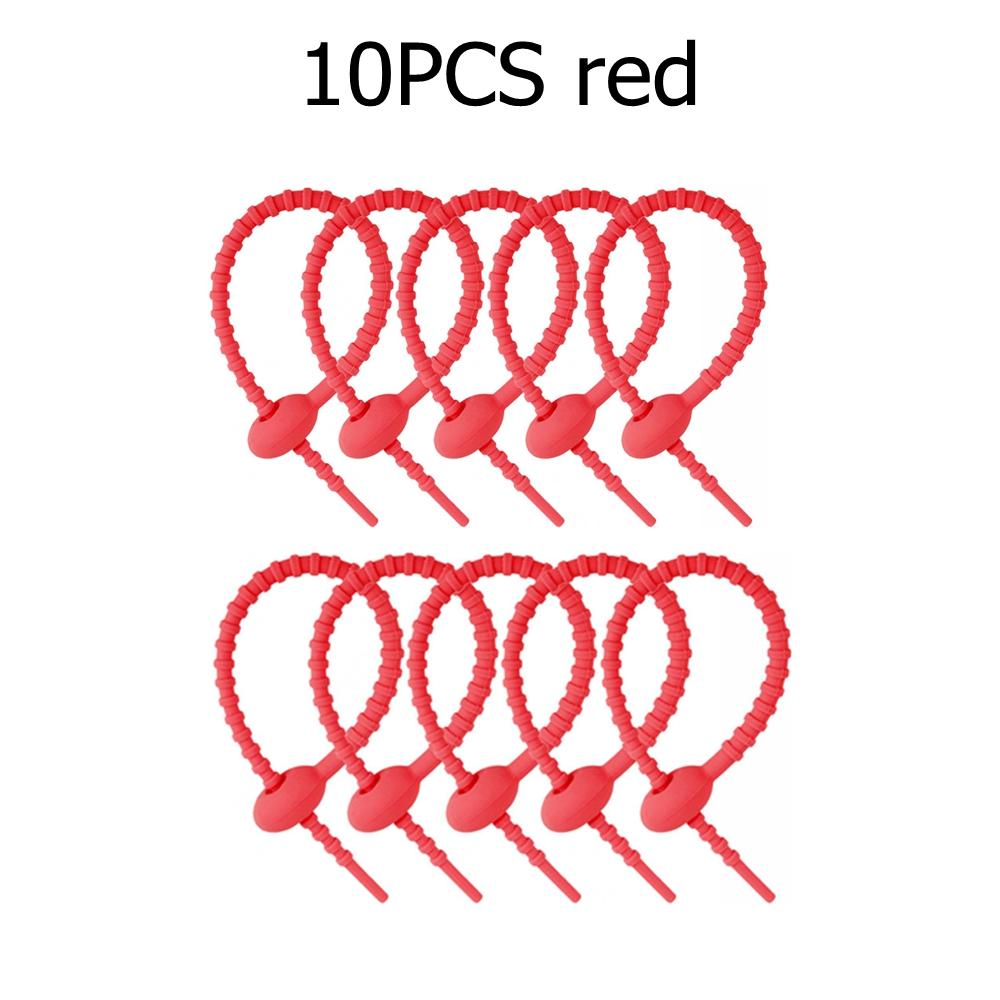 10/20/50pcs 18cm Silicone Reusable Bag Ties Twist Wire Fasten Cable Zip Tie Headset Data Lines Wire DIY Universal Magic Tie