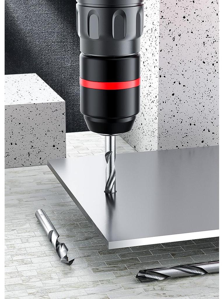 Zestaw wierteł krętych ze stali wolframowej o wysokiej twardości do twardych metali