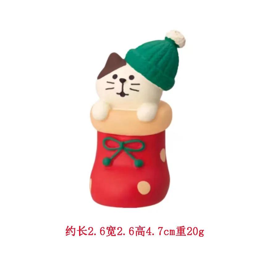 2025 Christmas Tree Santa Claus Cake Decoration Crafts Figurines Home Decor Christmas Ornaments Fairy Garden Accessories Gift