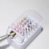 2 In 1 Nail Drill Bits Storage Box 30 Holes with Cleanning Brush Manicure Salon Grinding Head Holder Display Nail Art Accessory