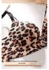 Leopard Print Push-Up Bra for Large Breasts: Slimming, Side Fat-Gathering, Anti-Sag, Sexy Back Design