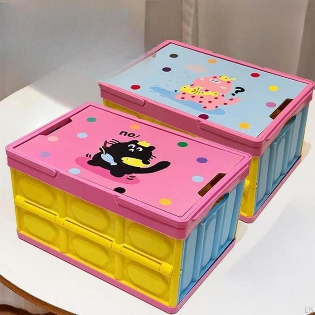 Camping Box Foldable Storage Container Large Capacity with Handle Practical Folding