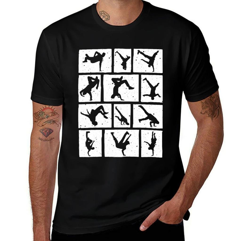 Funny Break Dancing Gift Vintage Hip-Hop Cool Break Dancer T-Shirt Work Outdoor T-Shirt for Unisex