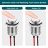 AEE4-6Pcs Pressure Switches,12 Mm Momentary Pressure Switch, Metal Waterproof Button, Protruding Pressure Switch With Wire