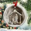 Nativity Scene Christmas Ornaments The Birth of Jesus Christmas Tree Ornaments Religious Holy Family Decor for Christian Gifts