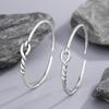 New Simple Knot Bangle With Hollow Out Winding 925 Sterling Silver Jewelry Fashion Personalized Opening Bracelets TYB632