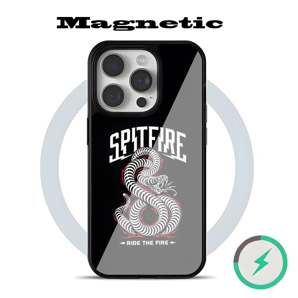 

Spit Fires SkateBoards Phone Case For Magsafe For IPhone 16 15 14 13 12 11 Plus Pro Max Mini Mirror Acrylic Cover TPU iPhone15 Plus