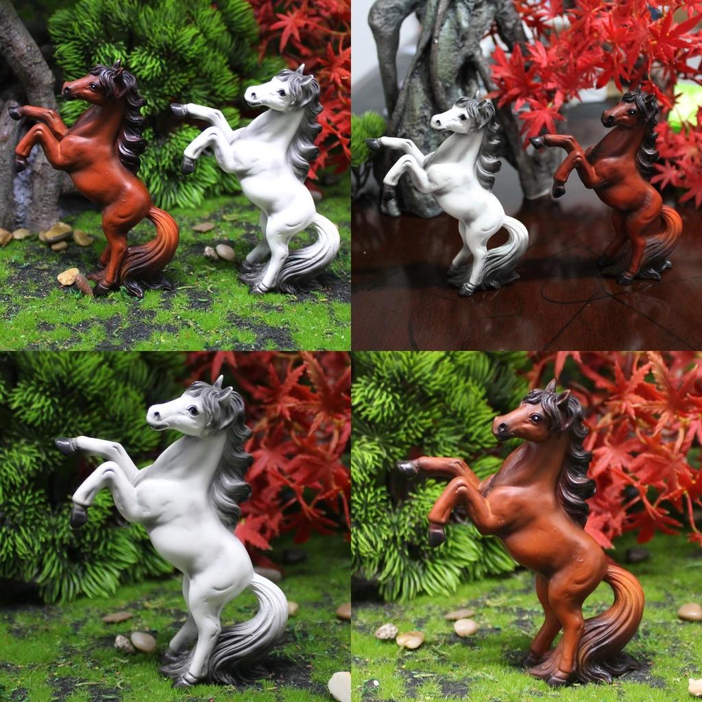 Simulated Resin Horse Model Decor Tabletop Figurine Micro Landscape Decoration