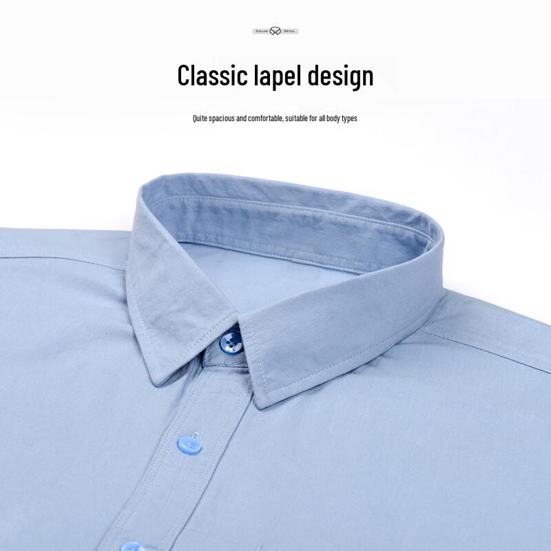 Hodo Men's 100% Cotton Long Sleeve Casual Business Shirt