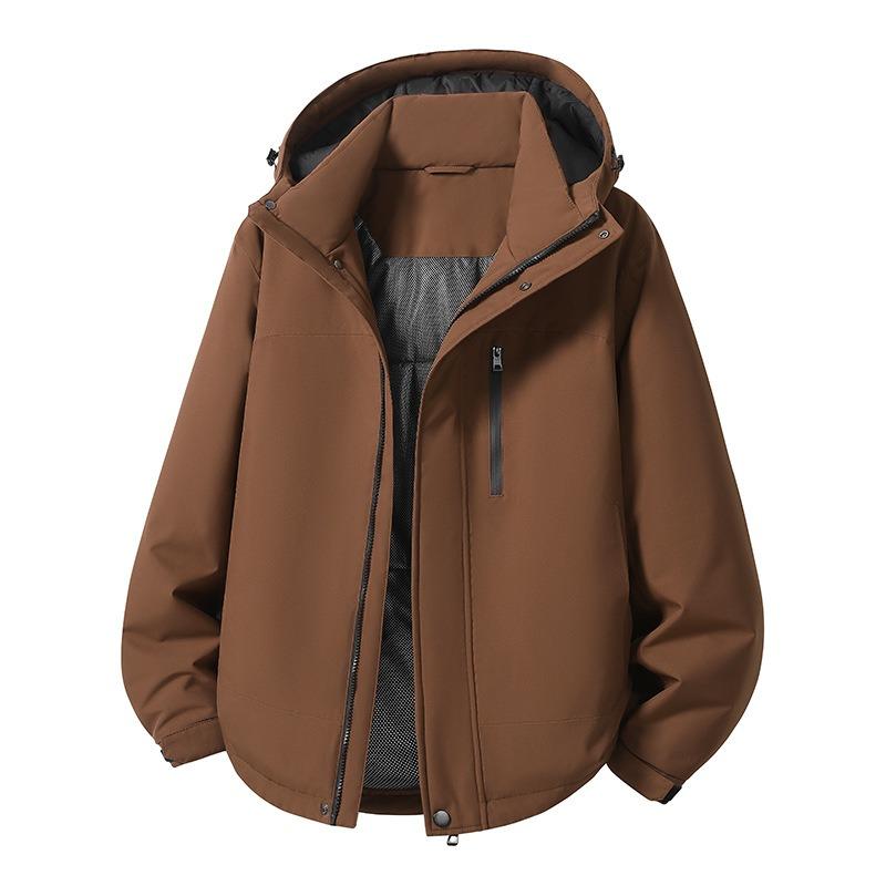 OO Cotton-added Jackets, Men's and Women's Cotton-padded Clothes, Winter Heat-sealing Pressure Glue Outdoor Waterproof Couple Cotton-padded Clothes
