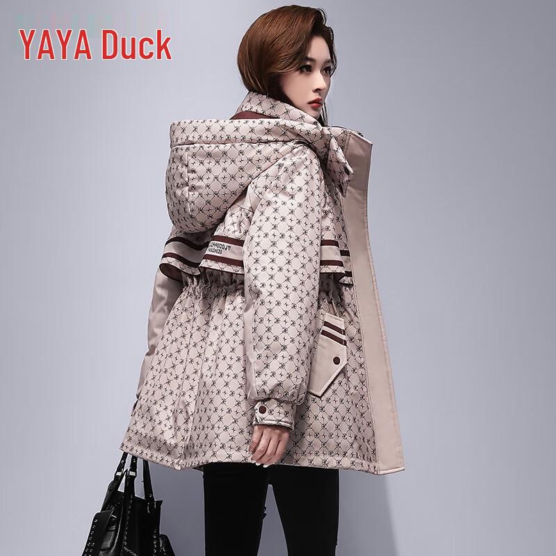 YAYA Women's Mid-Length Workwear Parka Down Jacket