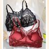 2026 Zodiac Wedding Red Lingerie Set: Butterfly Back Push-up Bra for Small Busts