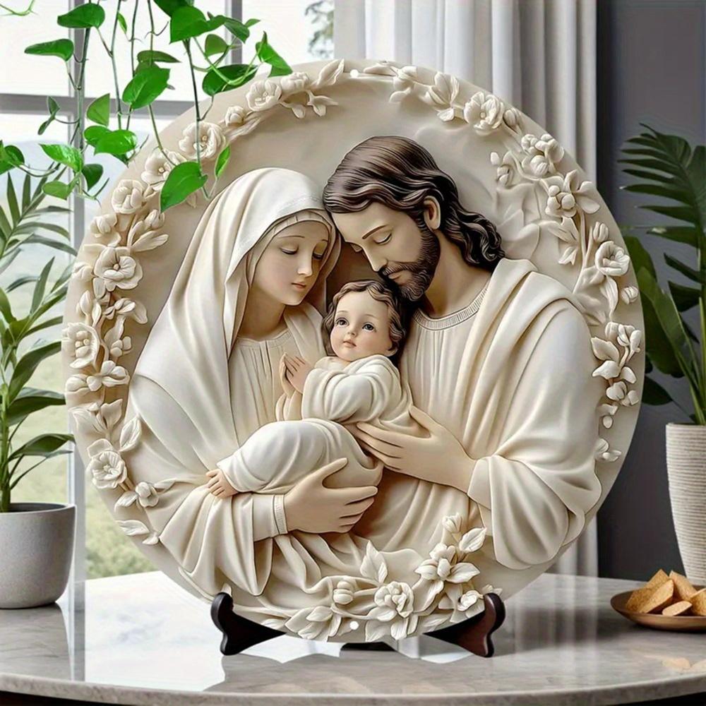 

Круглый 2D арт-декор Святое Семейство , высококачественная печать для гостиных, спален, баров и кафе.