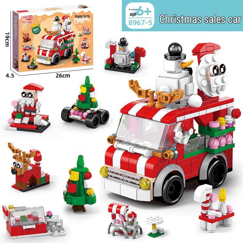 6-in-1 Kids' Building Block Set: Train, Robot, Tank, Police - Compatible Blocks for Boys & Girls