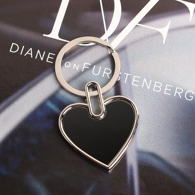 Black Heart Keychain Keyring Metal Car Key Holder