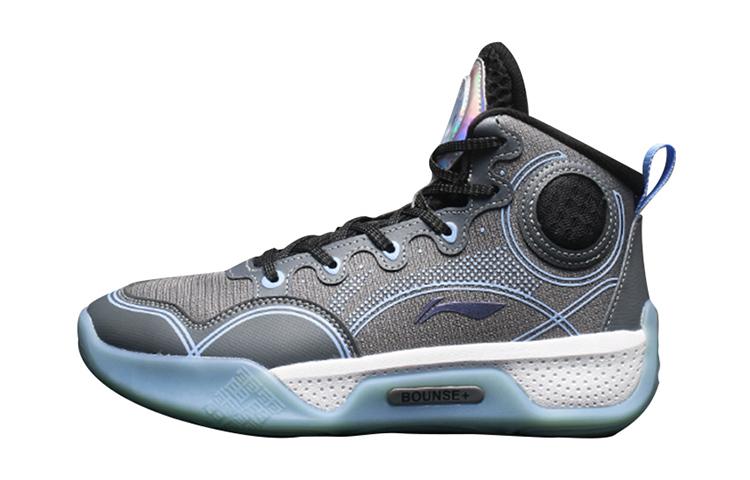 Li Ning YOUNG Synthetic Leather, Textile Slip Resistant Cushioning Abrasion Resistant Breathable High top YKBR072-1 38