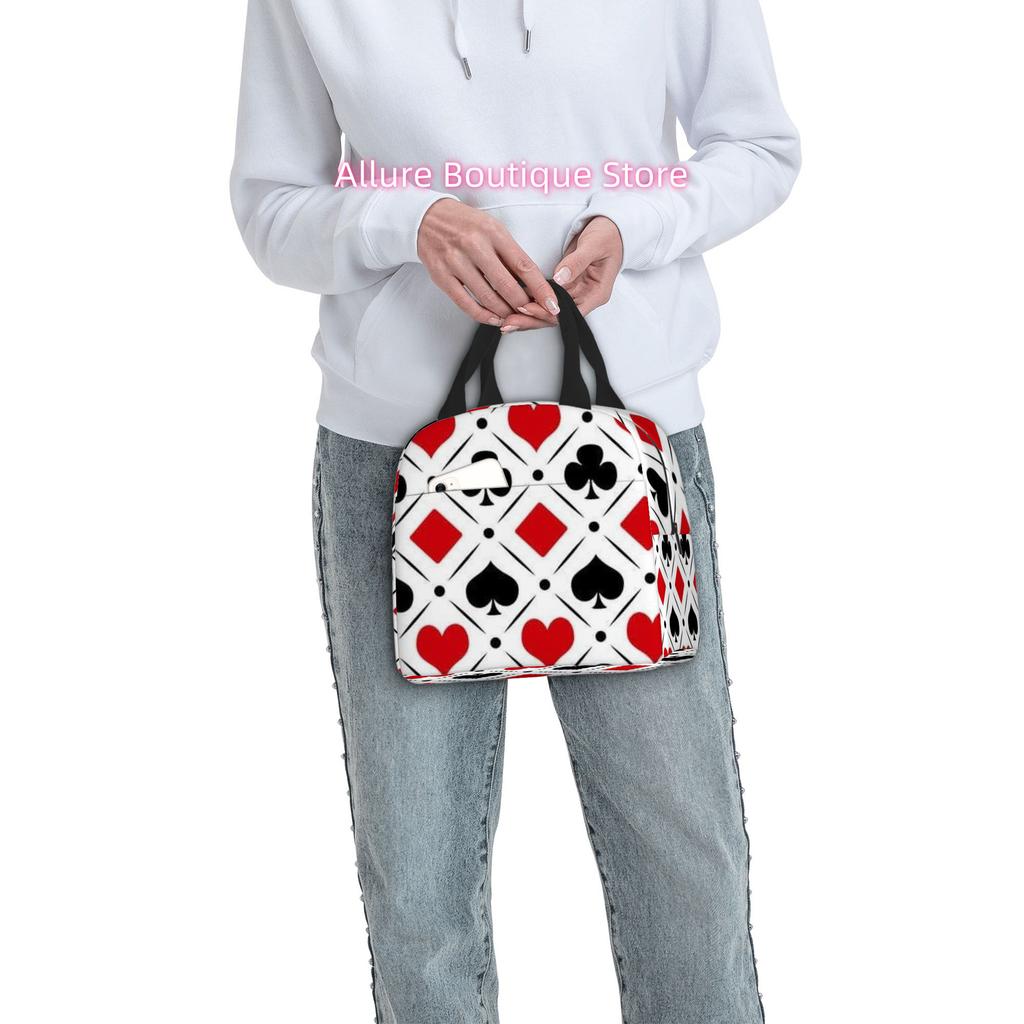 1pc a Thermal Bag Featuring a Playing Card Design, Suitable for Insulation Purposes. It Is Not Intended for Direct Food Contact