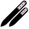 Set of 2 White Glass Nail Files with Crystals CNW-MS