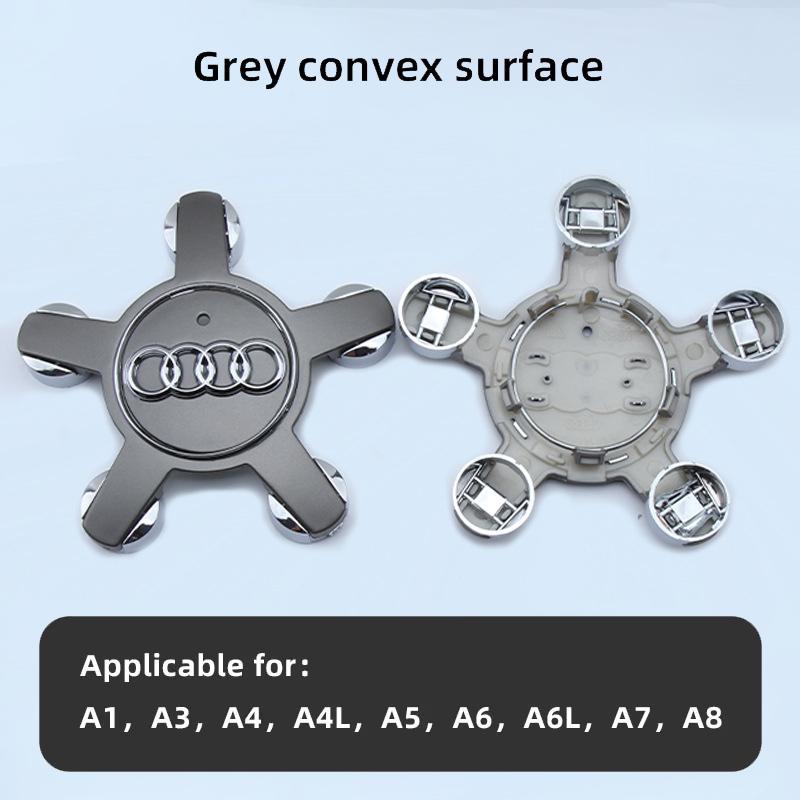 4Pcs Car Wheel Center Hub Cap Tire Rim Cover Decoration For 1s Sline A3 A1 A4 B8 B7 A6 C7 A5 A7 A8 B9 B6 C6 Q2 Q3 Q5 Q7 Q8 TT