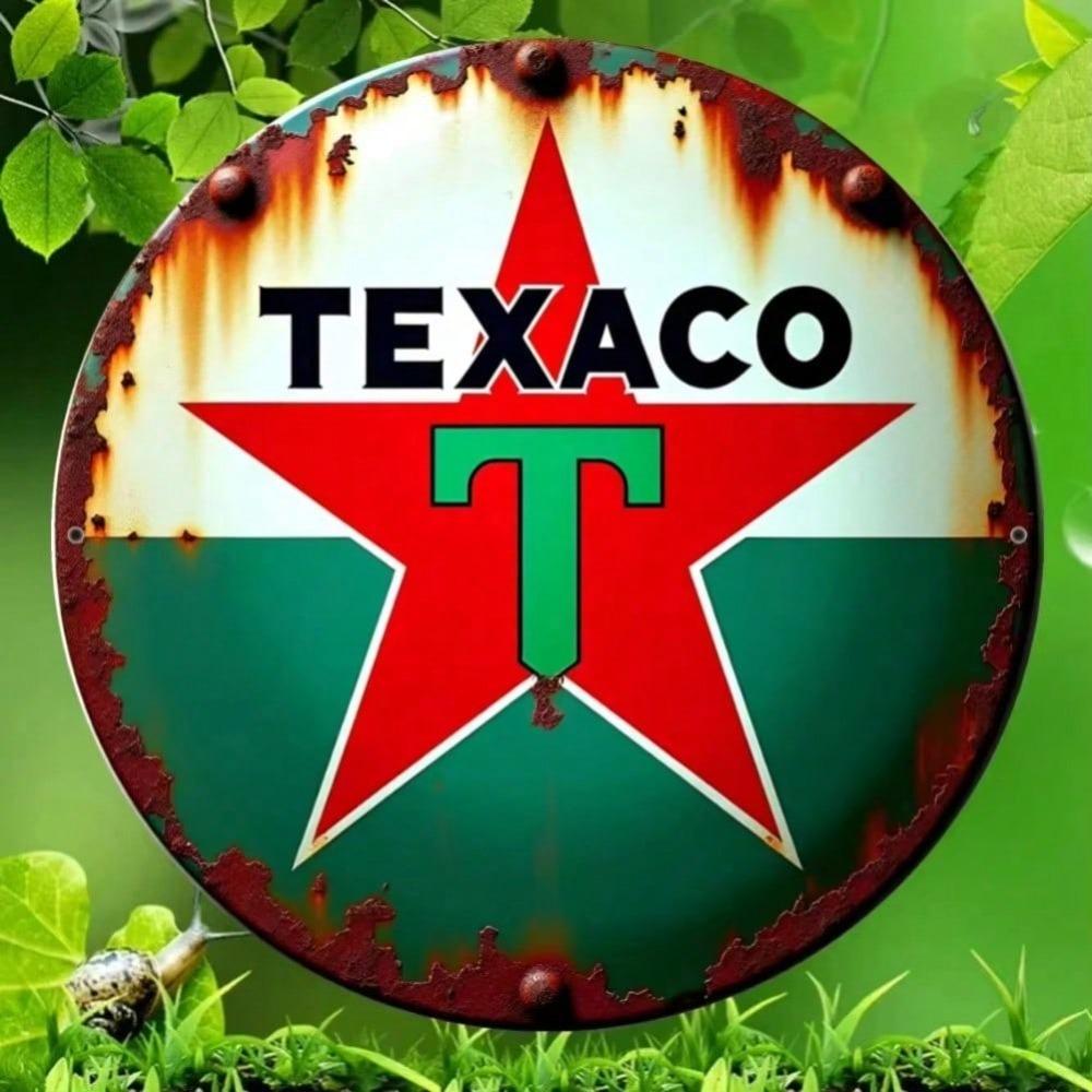 Exclusive Texaco Star Retro Metal Tin Sign Vintage Wall Art Home Decor