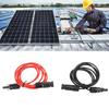 12AWG Solar Panel Extension Cable Red/Black Solar Panel Extension Cable ABS Material 2M Long RV Camping Power Connection Tool