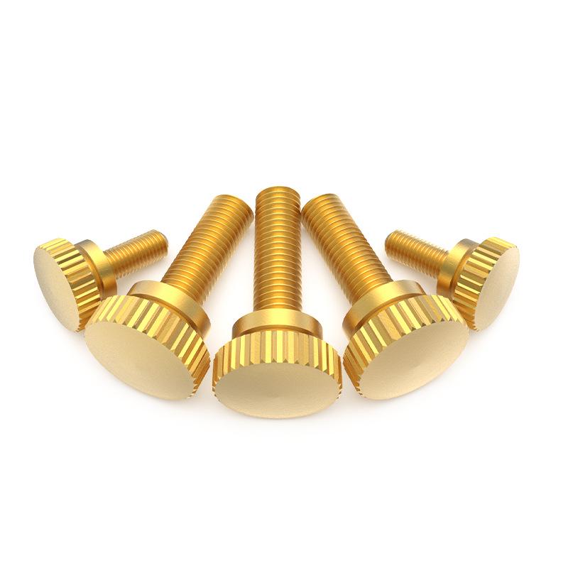 Επιχαλκομένο Ορείχαλκο Ραβδωτό Επίπεδο Κεφάλι Ρυθμιζόμενη Βίδα M3-M8
