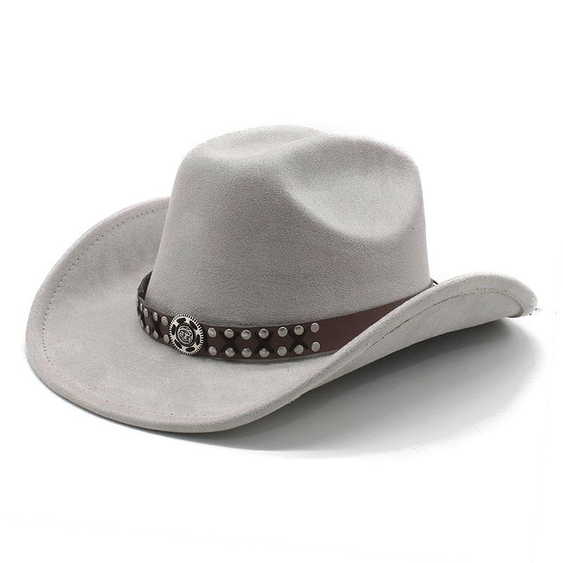 Suede Men'S And Women'S Woolen Denim Jazz Felt Hat Ethnic Style Decorative Curled Top Hat Tibetan Sunshade Sun Protection Hat
