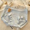 Women's Seamless Mid-Waist Antibacterial Cotton Panties - Plus Size Hip-Wrapping, 100% Baby Cotton.