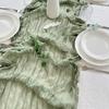 Customized Crepe Table Runner  Bali Yarn Wedding Party Decoration Wedding European American Twist Hotel Banquet Table Runner