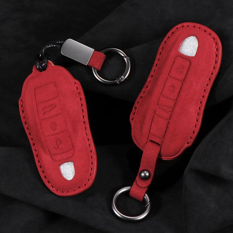 Porsche Key Case Protective Shell for Cayenne, Panamera, Macan, 911, 718 - Full Wrap High-End Buckle.