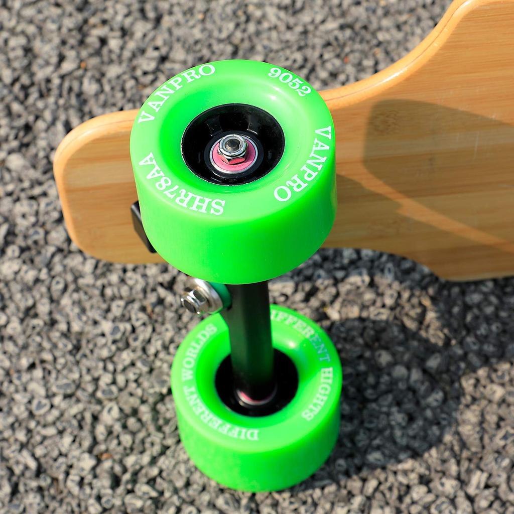 Vanpro Electric Skateboard 78AA High Elasticity Wheels, 4-Piece, 9052mm, Hardness, (Fluorescent Green)