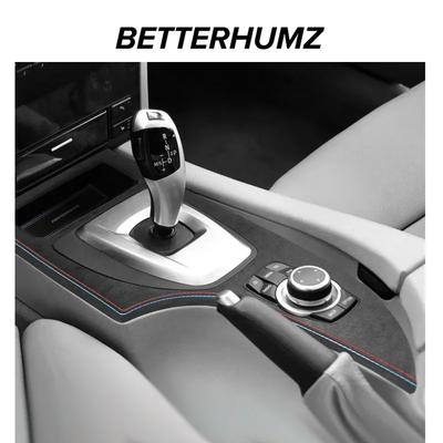 For BMW E60 5 Series 2004-2010 Center Console Gear Shift Panel Trim Made of Alcantara Performance Sticker Car Interior Accessory