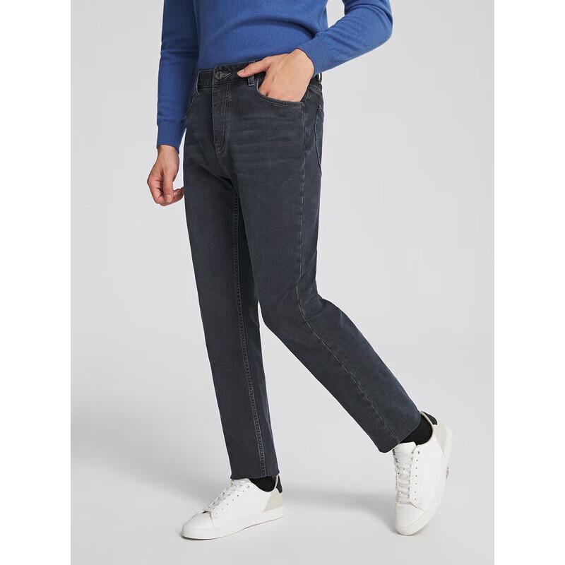 Youngor Men's Autumn/Winter Warm Brushed Denim Jeans