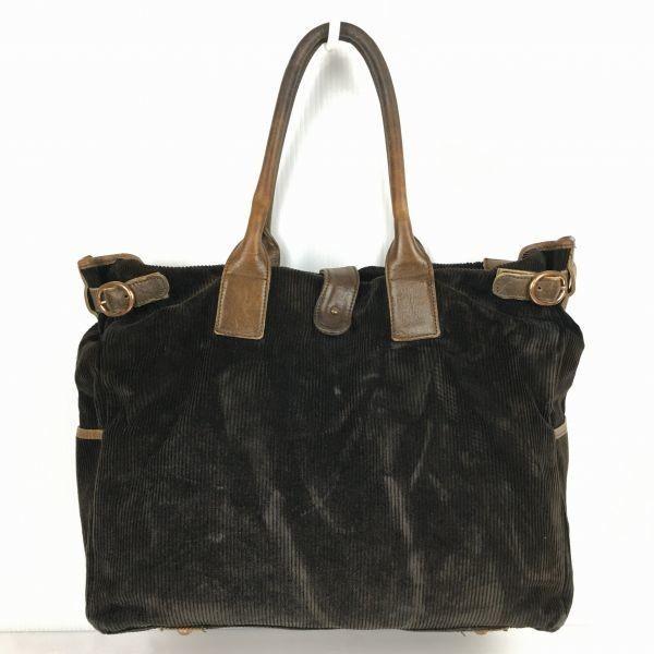

Orobianco Corduroy Briefcase Tote Bag Dark Brown(USED)