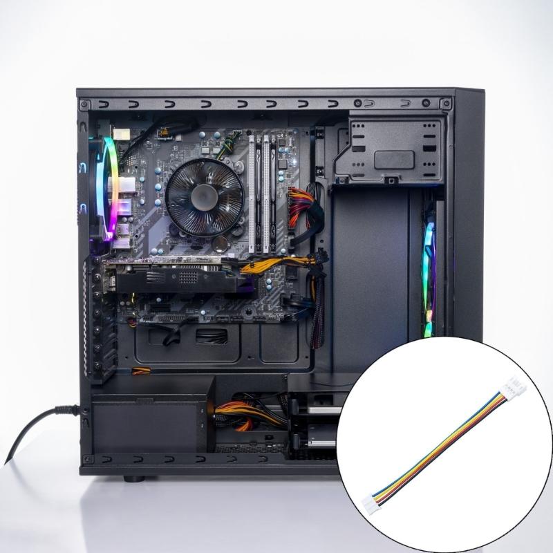Flexible 4Pin Male to Female PWMs Fan Extension Cord Optimized for GPU Cooling and Systems Air Circulation