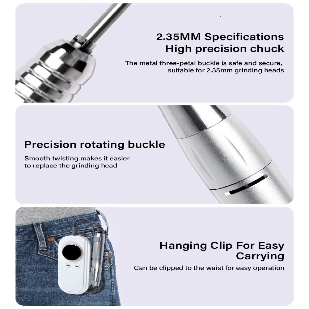 Nail Polish Machine, Portable Battery Nail Polish Machine, Electric Nail Removal and Dead Skin Removal Professional Nail Removal Tool